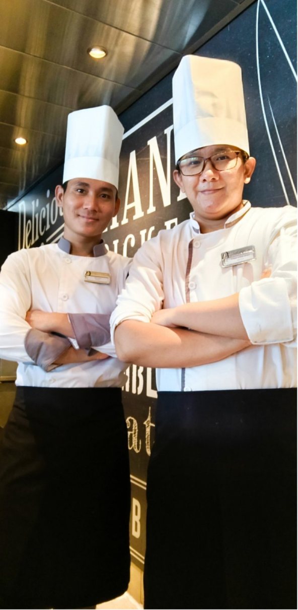Culinary professionals in uniform